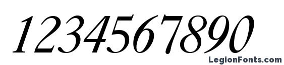 Caslon 540 Italic BT Font, Number Fonts