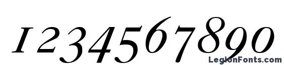 Caslon 540 Italic Oldstyle Figures Font, Number Fonts