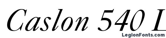 Шрифт Caslon 540 LT Italic
