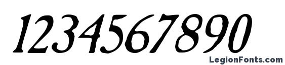 Caslon Antique Italic Font, Number Fonts