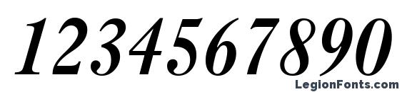 Caslon Bold Italic BT Font, Number Fonts
