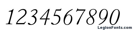 Caslon Old Face Italic BT Font, Number Fonts