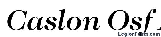 Caslon Osf Medium Italic Font
