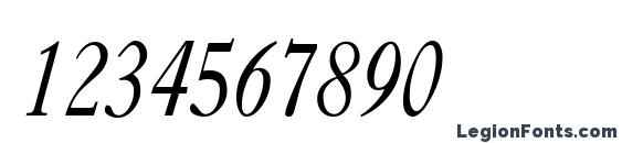 CasqueCondensed Italic Font, Number Fonts