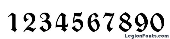 CassyGothicDB Normal Font, Number Fonts