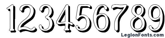 Casua Shadow Font, Number Fonts