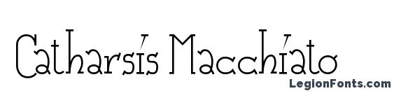Catharsis Macchiato font, free Catharsis Macchiato font, preview Catharsis Macchiato font