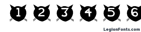 cats MEOW Font, Number Fonts