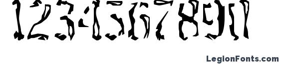 caustic monk Normal Font, Number Fonts
