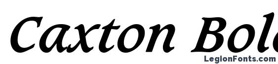 Caxton Bold Italic BT Font, All Fonts