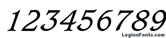 Caxton Book Italic BT Font, Number Fonts