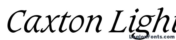 Caxton Light Italic Plain Font