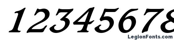 Caxton LT Bold Italic Font, Number Fonts