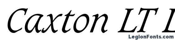 Caxton LT Light Italic font, free Caxton LT Light Italic font, preview Caxton LT Light Italic font