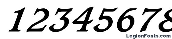 CaxtonStd BoldItalic Font, Number Fonts