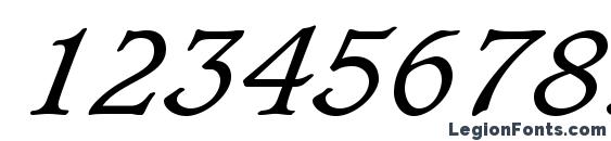 CaxtonStd BookItalic Font, Number Fonts