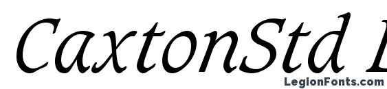 CaxtonStd LightItalic Font