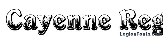 Cayenne Regular font, free Cayenne Regular font, preview Cayenne Regular font