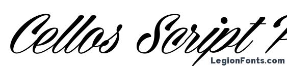 Шрифт Cellos Script Personal Use Only