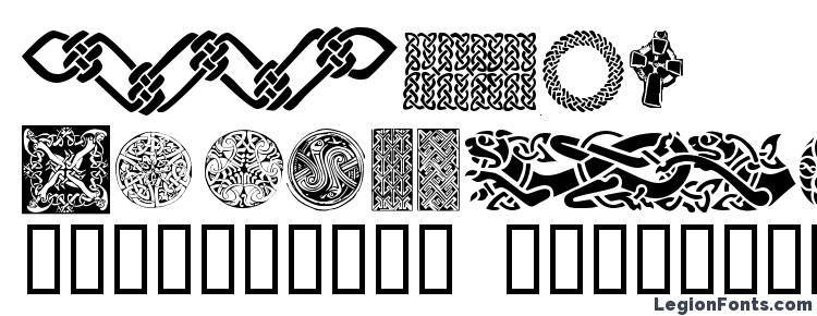 глифы шрифта Celtic Patterns, символы шрифта Celtic Patterns, символьная карта шрифта Celtic Patterns, предварительный просмотр шрифта Celtic Patterns, алфавит шрифта Celtic Patterns, шрифт Celtic Patterns