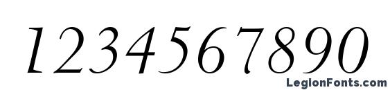 Centaur MT Italic Font, Number Fonts