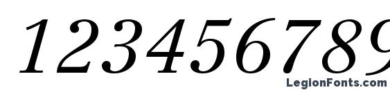 CentennialLTStd LightItalic Font, Number Fonts