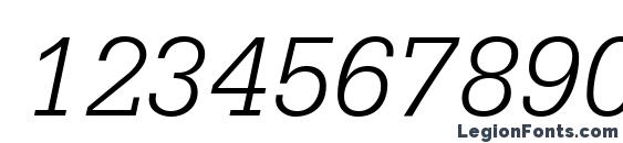 Centric Light SSi Light Italic Font, Number Fonts