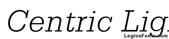 Centric Light SSi Light Italic Font