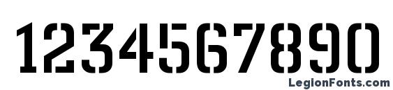 Centrum Stencil Medium Regular Font, Number Fonts