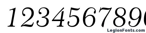Century 751 Italic BT Font, Number Fonts