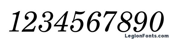 CenturySchTEE Italic Font, Number Fonts