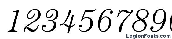 CenturyStd LightItalic Font, Number Fonts