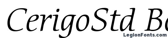 CerigoStd BookItalic Font, Cool Fonts