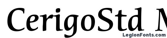 шрифт CerigoStd Medium, бесплатный шрифт CerigoStd Medium, предварительный просмотр шрифта CerigoStd Medium