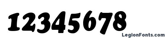 ChaceyCnd Heavy Italic Font, Number Fonts