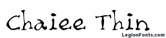 Chaiee Thin font, free Chaiee Thin font, preview Chaiee Thin font