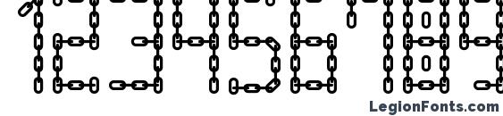 Chain Letter Font, Number Fonts