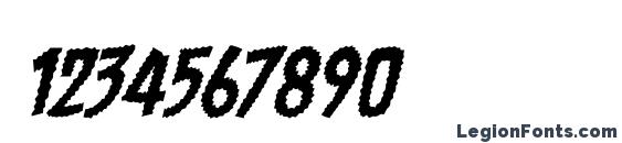 Chainsawz BB Italic Font, Number Fonts