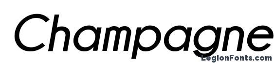 Champagne & Limousines Bold Italic Font