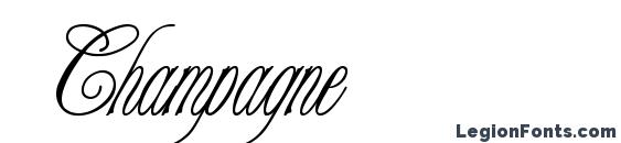 Champagne font, free Champagne font, preview Champagne font