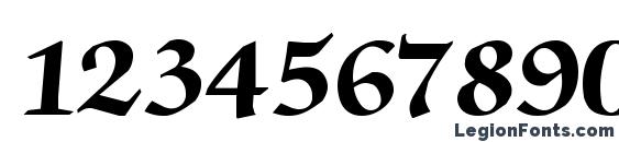 Chancery Bold Font, Number Fonts