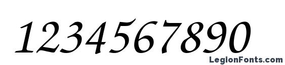 Chancery Script Medium SSi Medium Italic Font, Number Fonts
