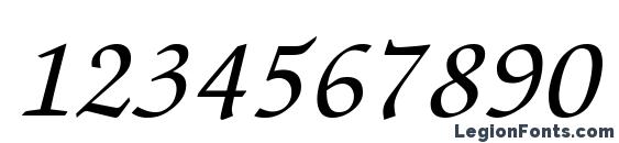 Chancery Script SSi Italic Font, Number Fonts