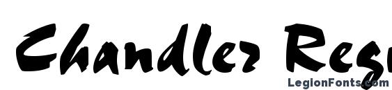 Chandler Regular font, free Chandler Regular font, preview Chandler Regular font