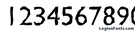 ChantillyRandom Regular Font, Number Fonts