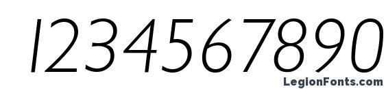 ChantillySerial Xlight Italic Font, Number Fonts