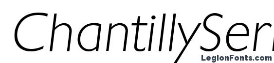ChantillySerial Xlight Italic font, free ChantillySerial Xlight Italic font, preview ChantillySerial Xlight Italic font