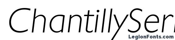 ChantillySerial Xlight Italic Font, All Fonts