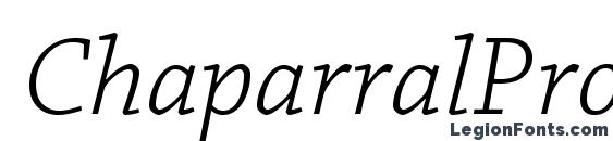ChaparralPro LightItCapt font, free ChaparralPro LightItCapt font, preview ChaparralPro LightItCapt font
