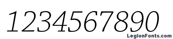 ChaparralPro LightItSubh Font, Number Fonts